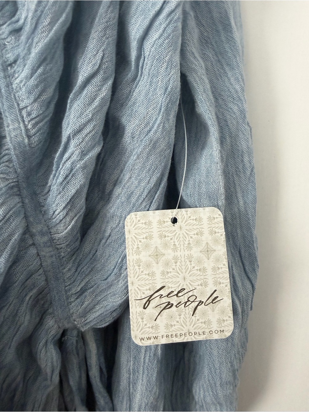 Free People Light Blue Gauze Swim Coverup - Picture 9 of 11
